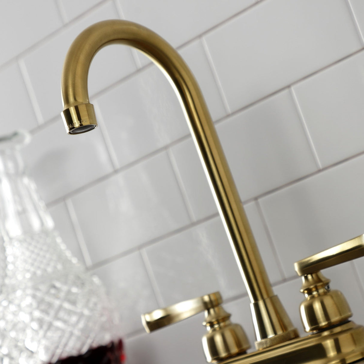 Royale KB8497FL Two-Handle 2-Hole Deck Mount Bar Faucet, Brushed Brass