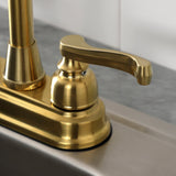 Royale KB8497FL Two-Handle 2-Hole Deck Mount Bar Faucet, Brushed Brass