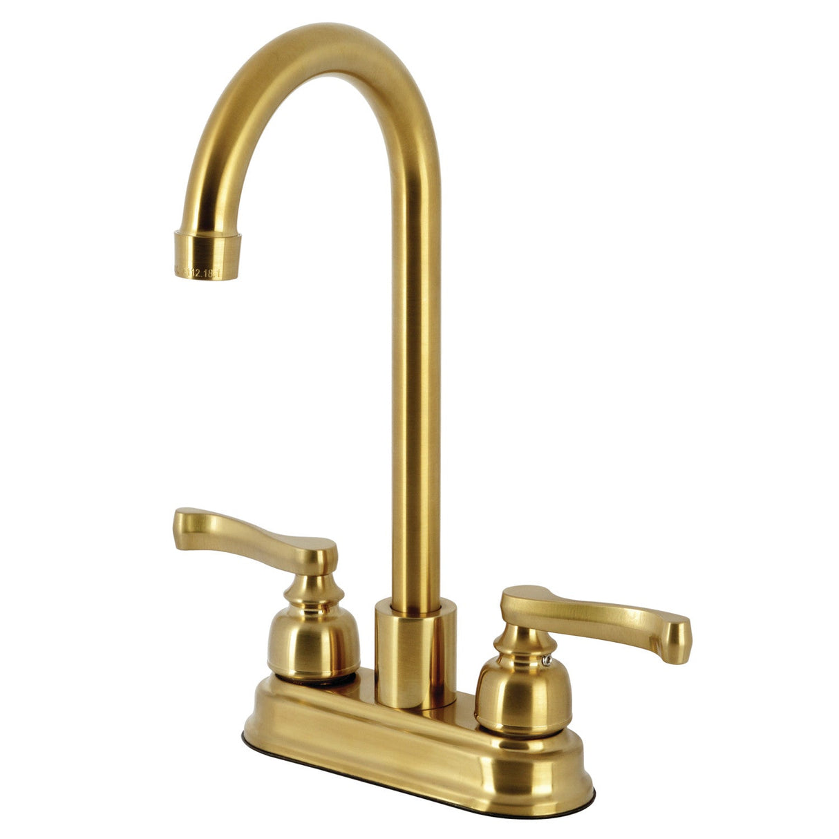 Royale KB8497FL Two-Handle 2-Hole Deck Mount Bar Faucet, Brushed Brass