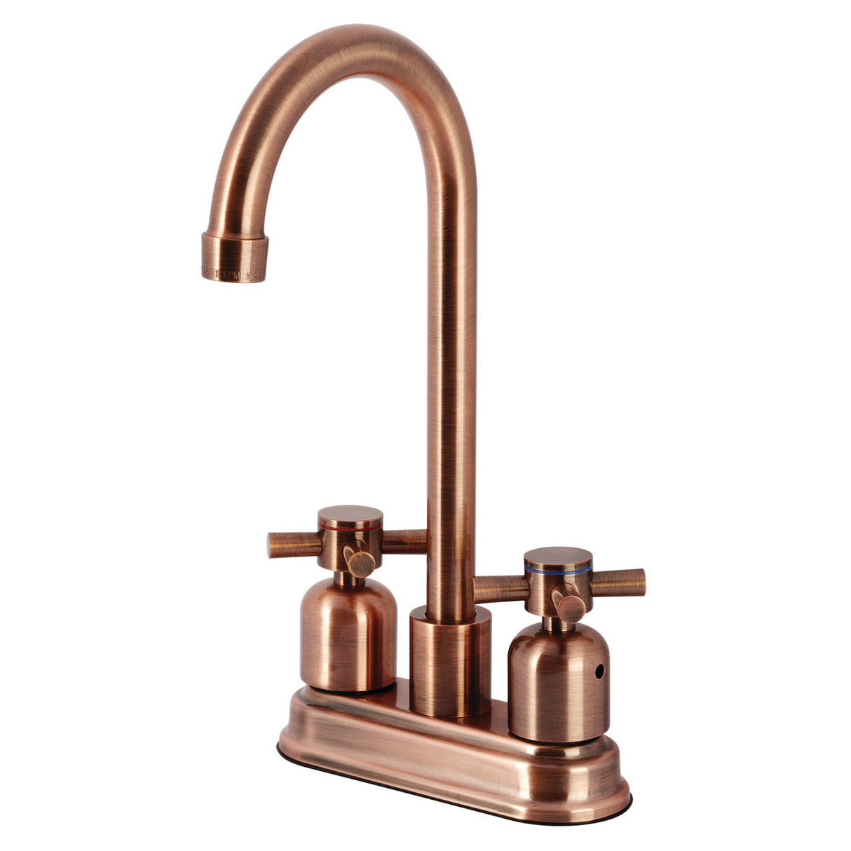 Concord KB849DXAC Two-Handle 2-Hole Deck Mount Bar Faucet, Antique Copper