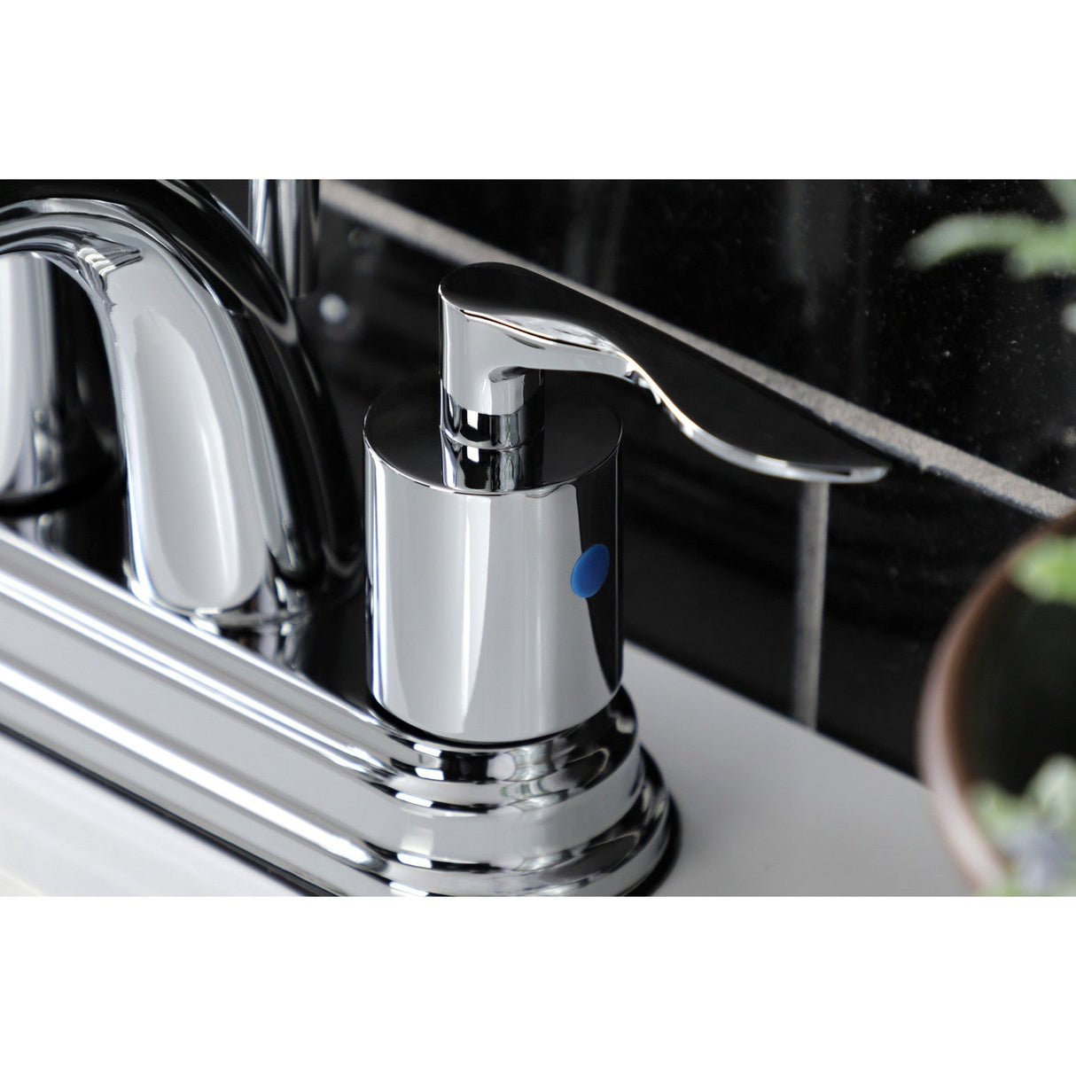 Serena KB8611SVL Two-Handle 3-Hole Deck Mount 4" Centerset Bathroom Faucet with Retail Pop-Up, Polished Chrome