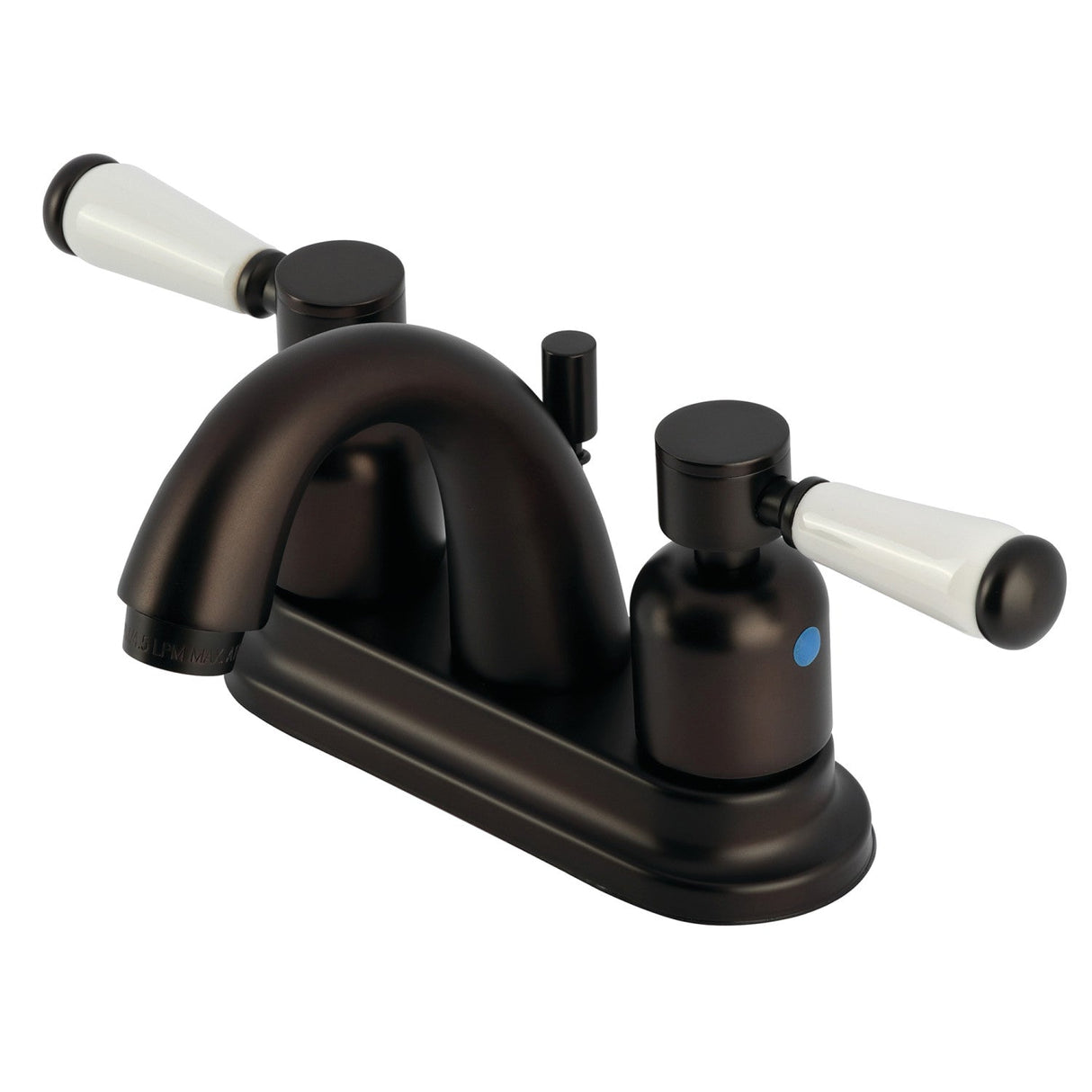 Paris KB8615DPL Two-Handle 3-Hole Deck Mount 4" Centerset Bathroom Faucet with Plastic Pop-Up, Oil Rubbed Bronze