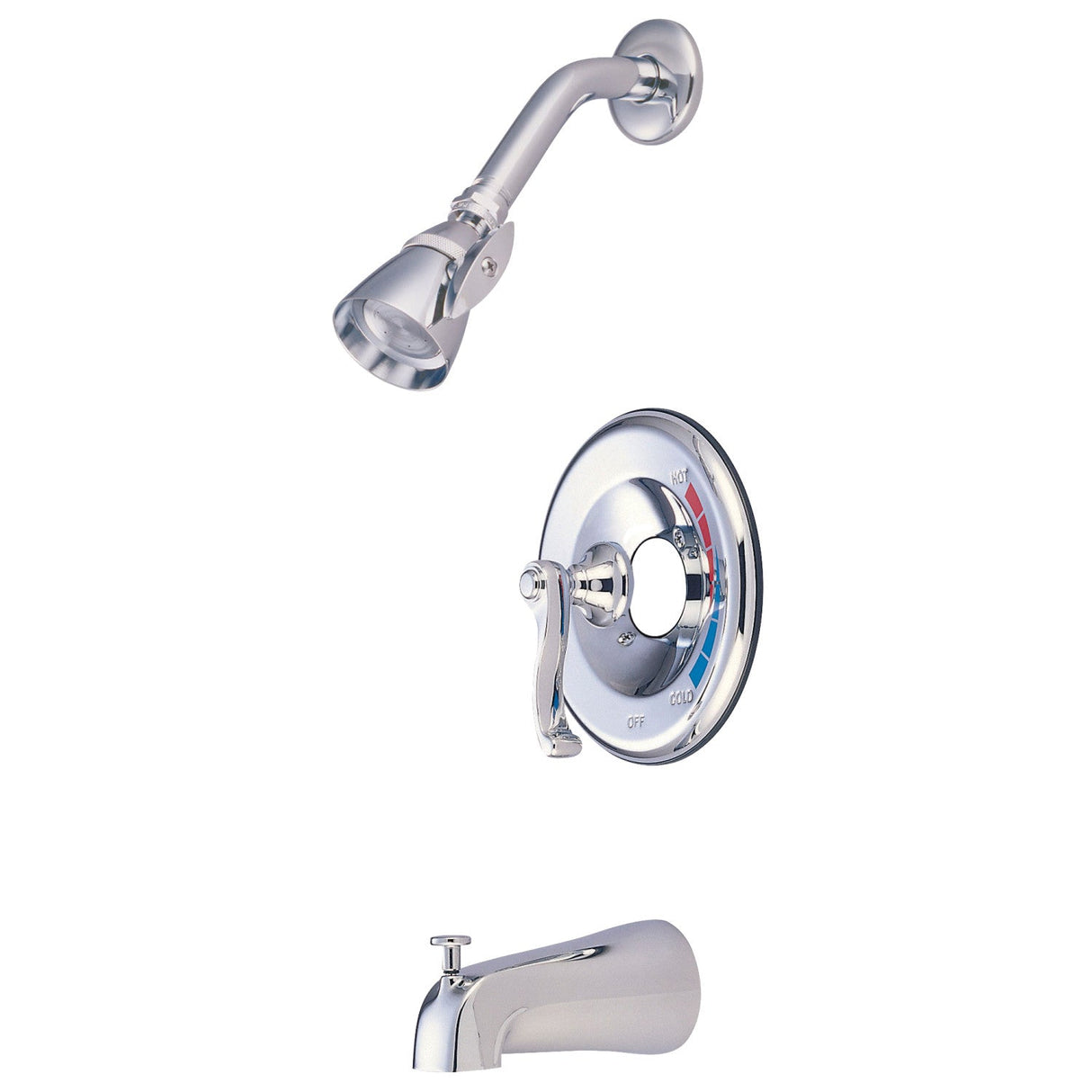 Royale KB8631FLT Single-Handle 3-Hole Wall Mount Tub and Shower Faucet Trim Only, Polished Chrome