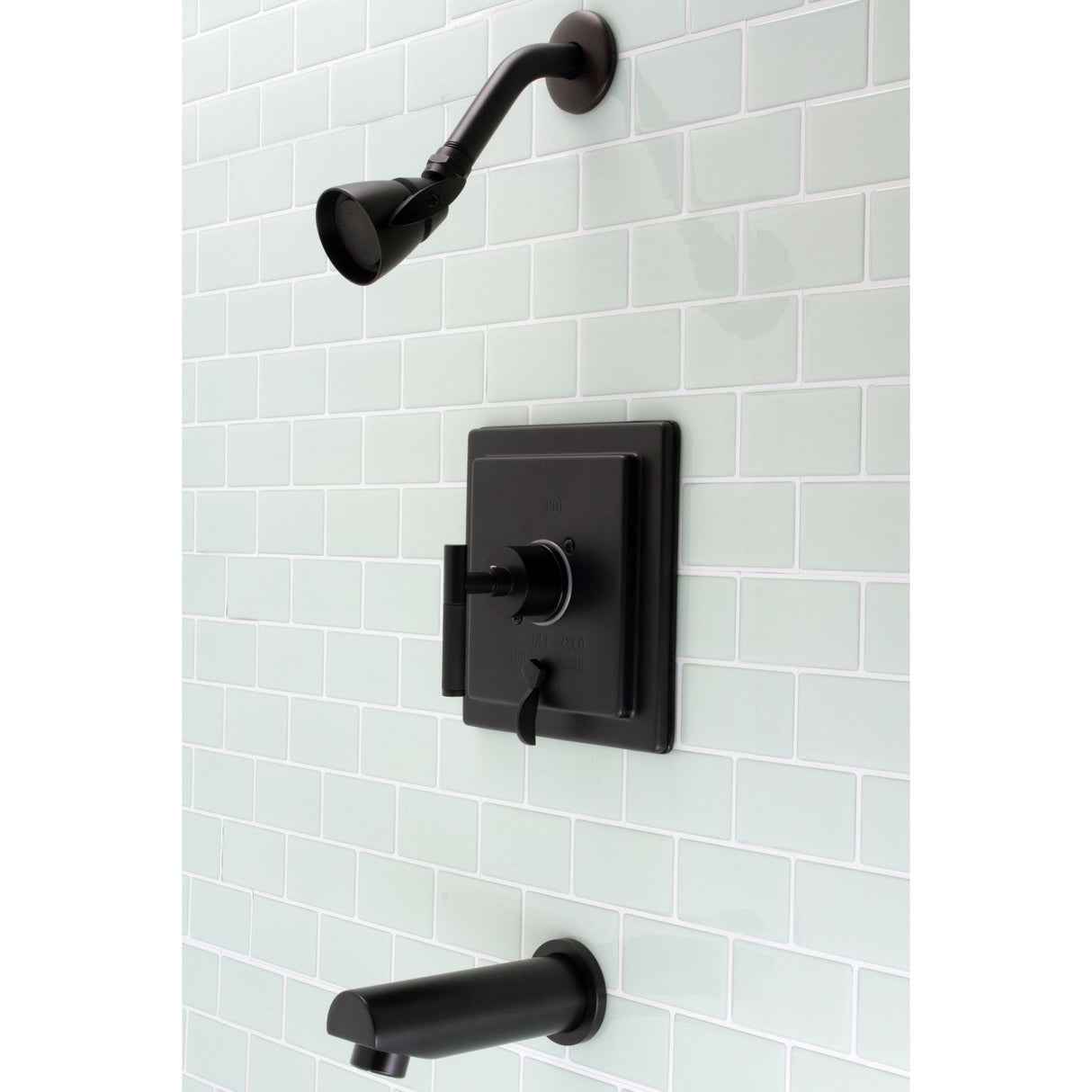 Kaiser KB86500CKL Single-Handle 3-Hole Wall Mount Tub and Shower Faucet, Matte Black