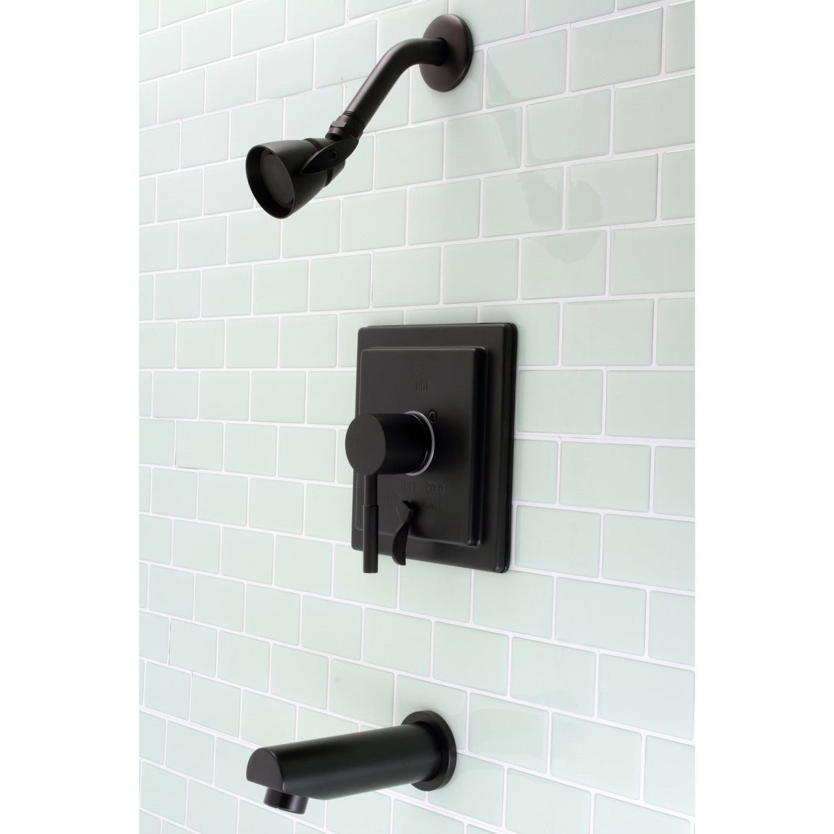 Concord KB86500DL Single-Handle 3-Hole Wall Mount Tub and Shower Faucet, Matte Black