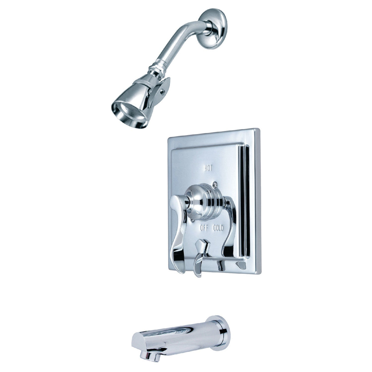 KB86510DFL Single-Handle 3-Hole Wall Mount Tub and Shower Faucet, Polished Chrome