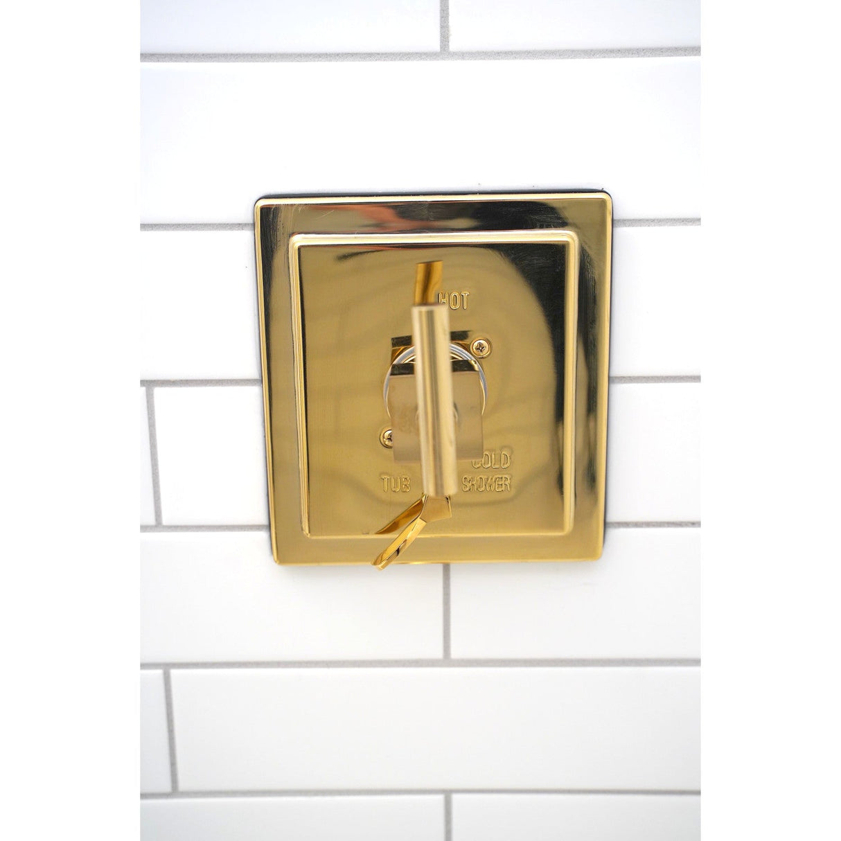 Claremont KB86520CQL Single-Handle 3-Hole Wall Mount Tub and Shower Faucet, Polished Brass