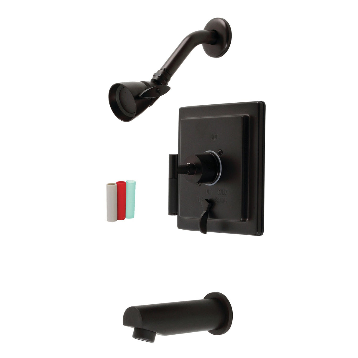 Kaiser KB86550CKL Single-Handle 3-Hole Wall Mount Tub and Shower Faucet, Oil Rubbed Bronze