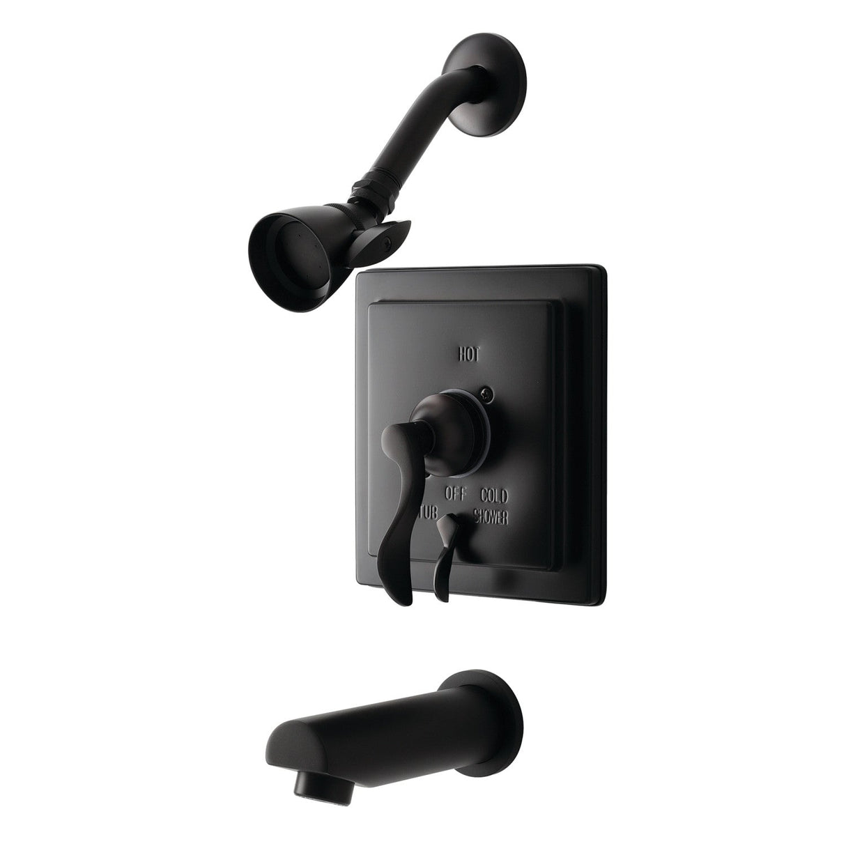 KB86550DFL Single-Handle 3-Hole Wall Mount Tub and Shower Faucet, Oil Rubbed Bronze