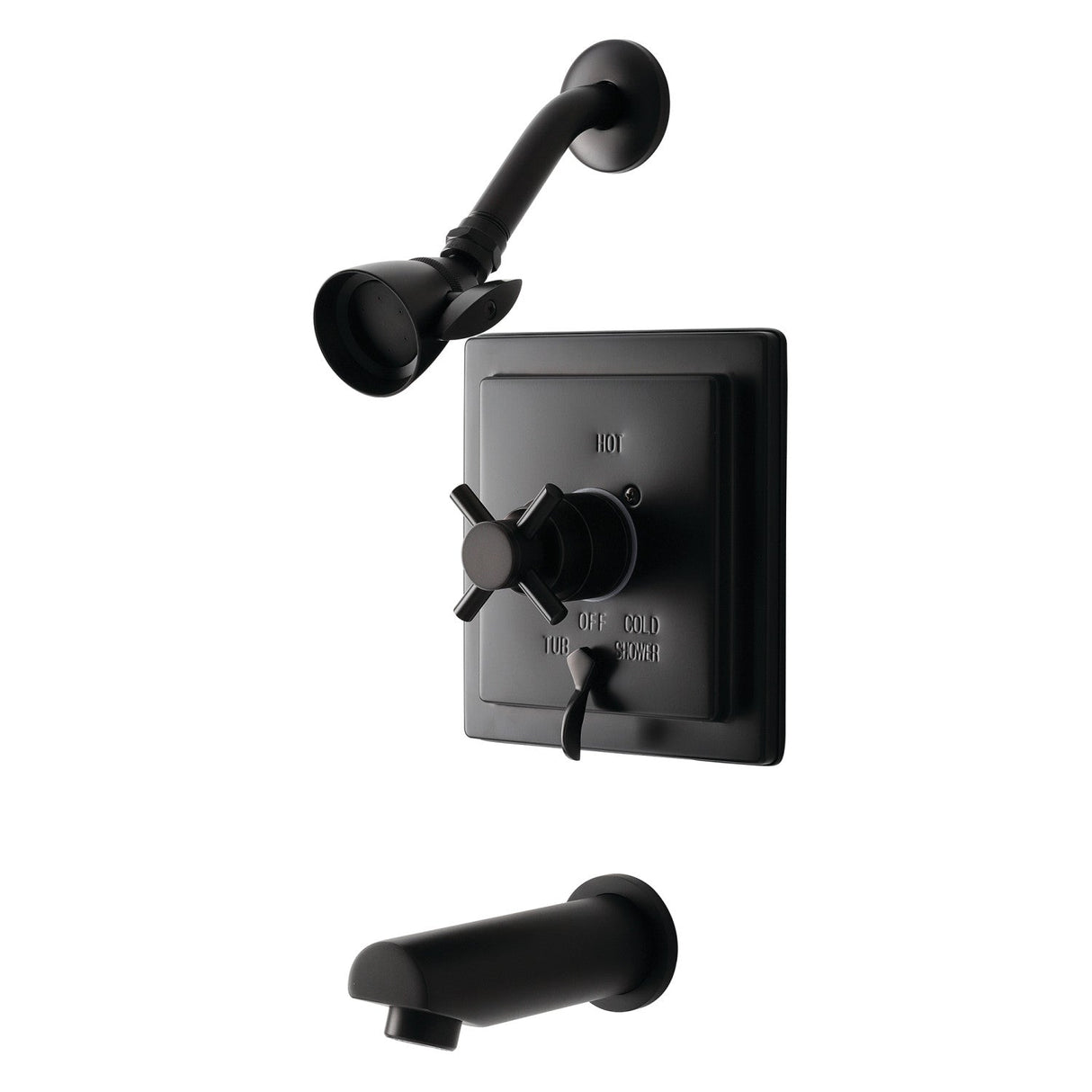 KB86550DX Single-Handle 3-Hole Wall Mount Tub and Shower Faucet, Oil Rubbed Bronze