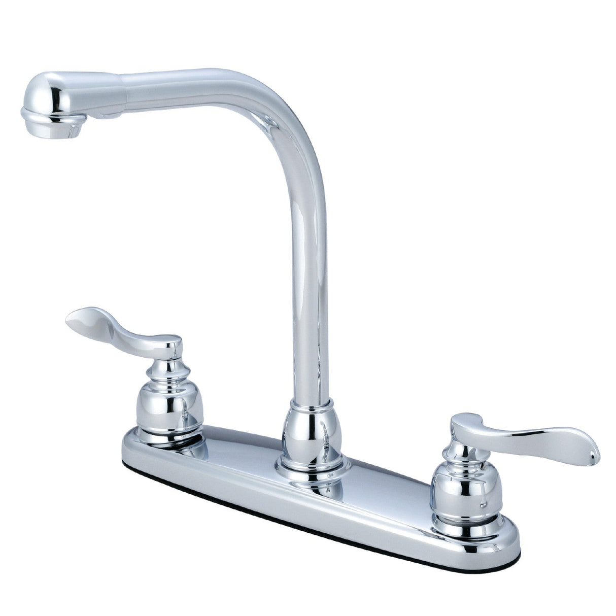 NuWave French KB8751NFLLS Two-Handle 2-Hole Deck Mount 8" Centerset Kitchen Faucet, Polished Chrome