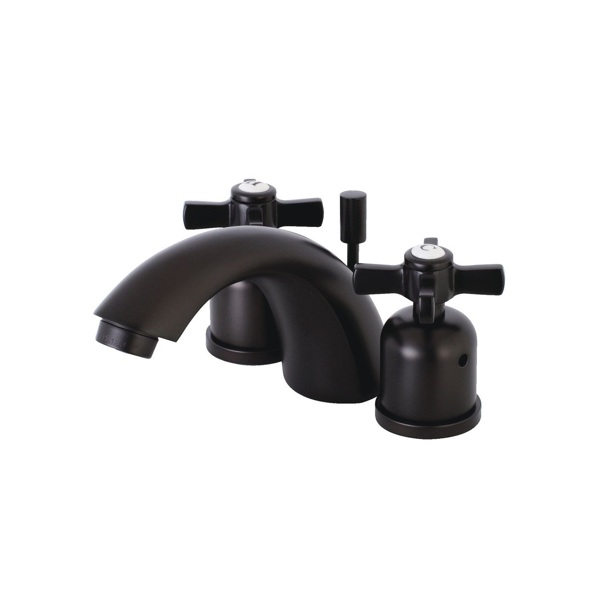 Millennium KB8955ZX Two-Handle 3-Hole Deck Mount Mini-Widespread Bathroom Faucet with Plastic Pop-Up, Oil Rubbed Bronze