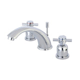 Concord KB8961DX Two-Handle 3-Hole Deck Mount Widespread Bathroom Faucet with Plastic Pop-Up, Polished Chrome