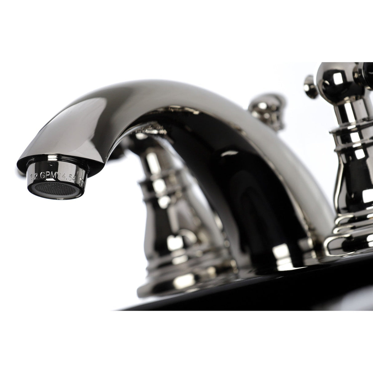 Duchess KB956AKLPN Two-Handle 3-Hole Deck Mount Mini-Widespread Bathroom Faucet with Plastic Pop-Up, Polished Nickel