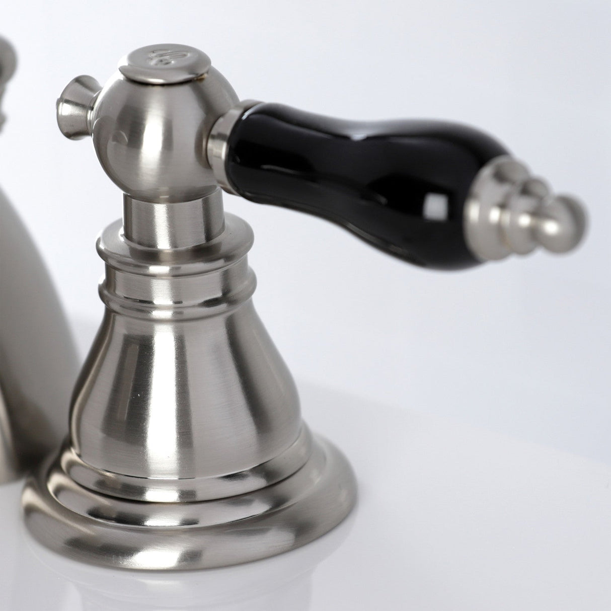 Duchess KB958AKL Two-Handle 3-Hole Deck Mount Mini-Widespread Bathroom Faucet with Plastic Pop-Up, Brushed Nickel