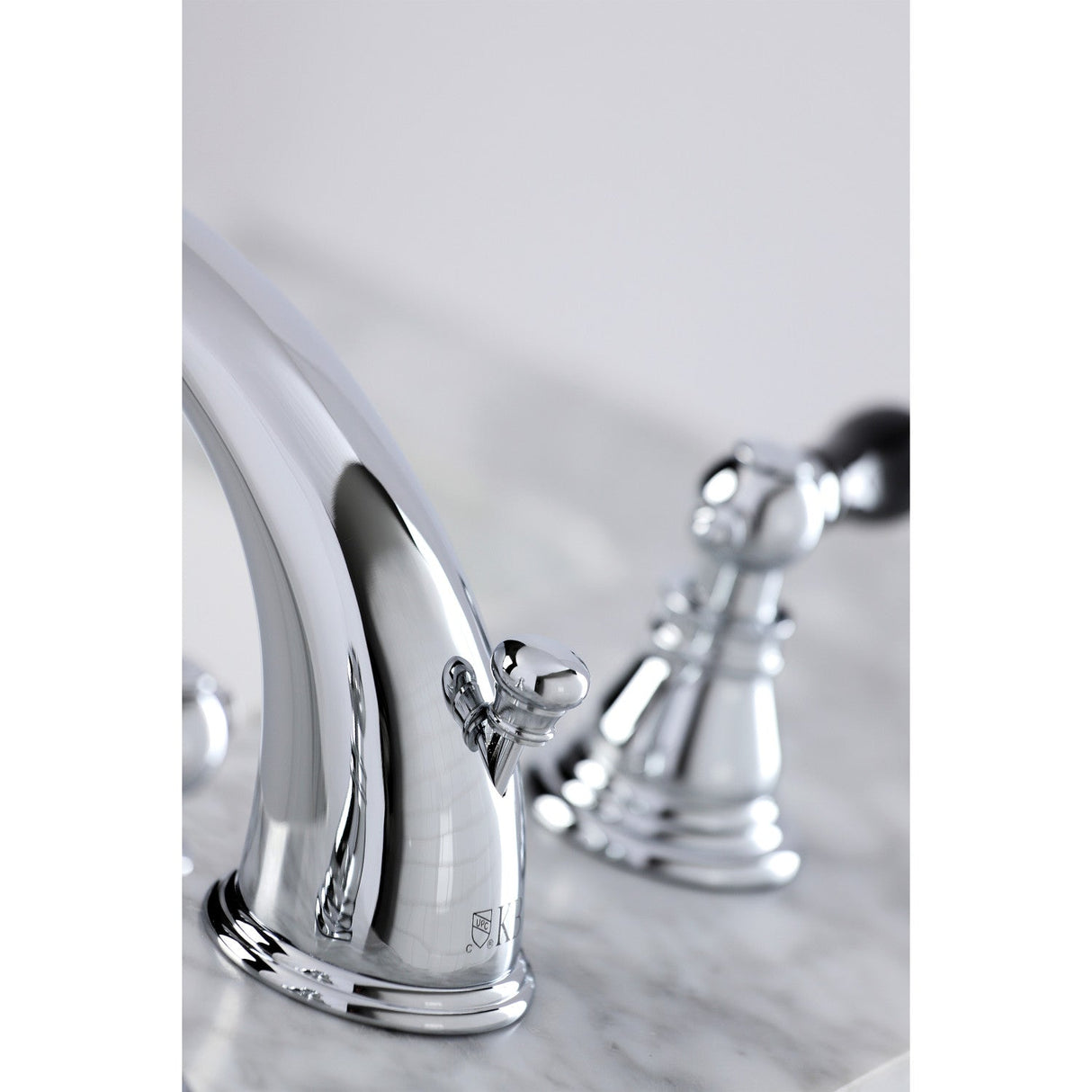 Duchess KB961AKL Two-Handle 3-Hole Deck Mount Widespread Bathroom Faucet with Plastic Pop-Up, Polished Chrome