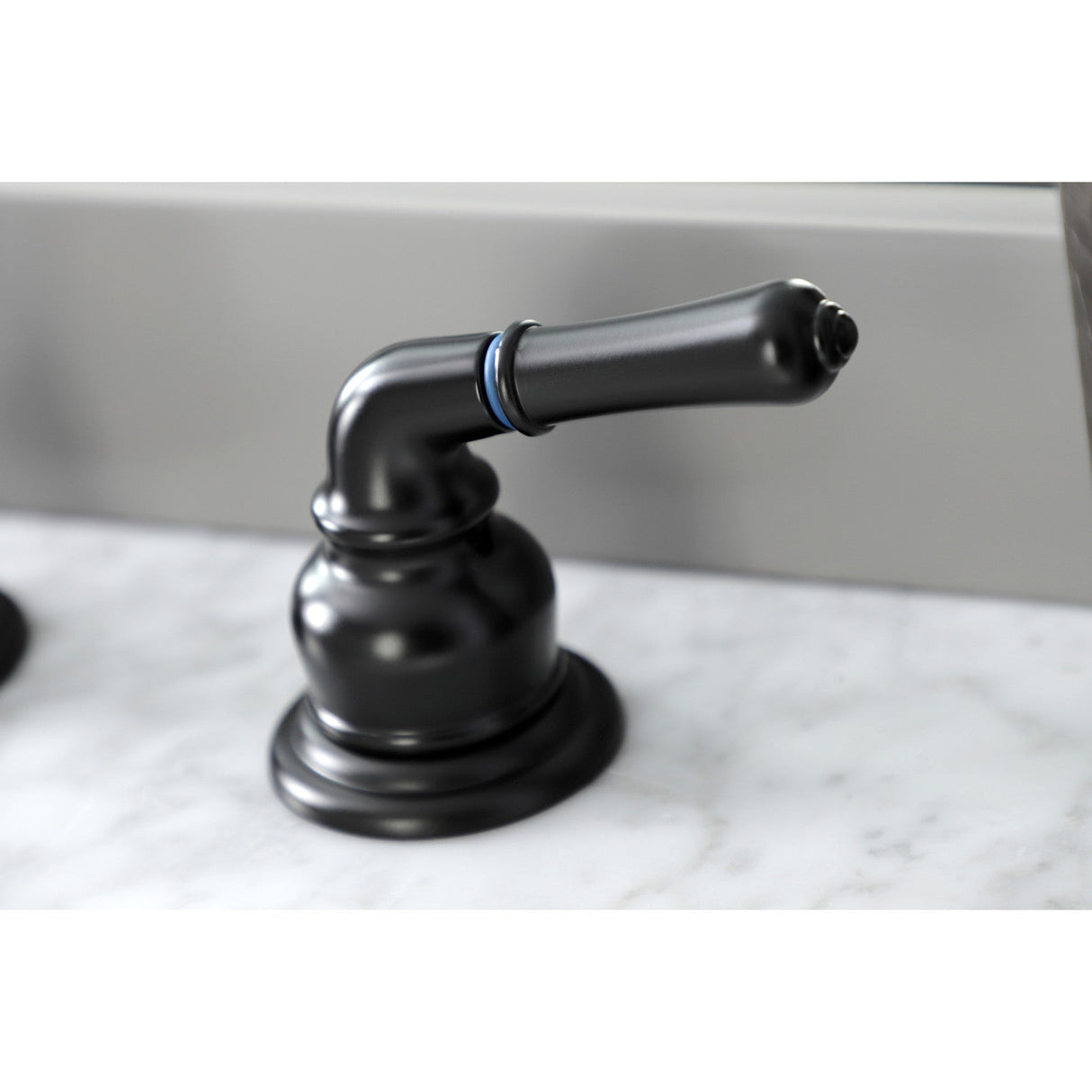 Magellan KB980 Two-Handle 3-Hole Deck Mount Widespread Bathroom Faucet with Plastic Pop-Up, Matte Black