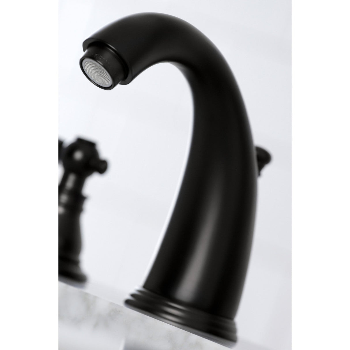 Duchess KB980AKL Two-Handle 3-Hole Deck Mount Widespread Bathroom Faucet with Plastic Pop-Up, Matte Black