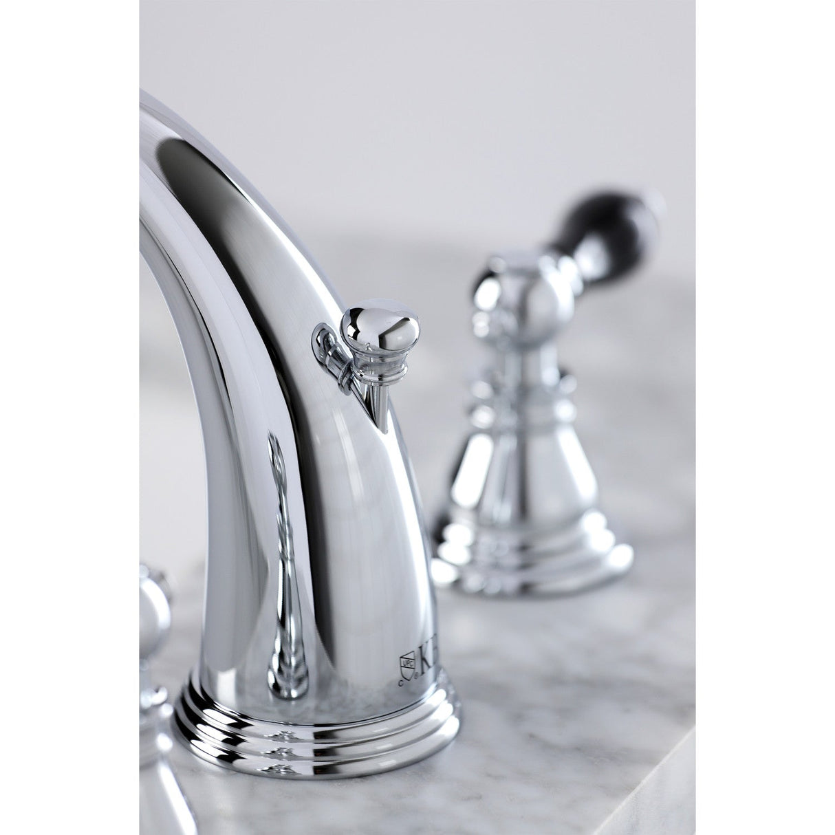 Duchess KB981AKL Two-Handle 3-Hole Deck Mount Widespread Bathroom Faucet with Plastic Pop-Up, Polished Chrome
