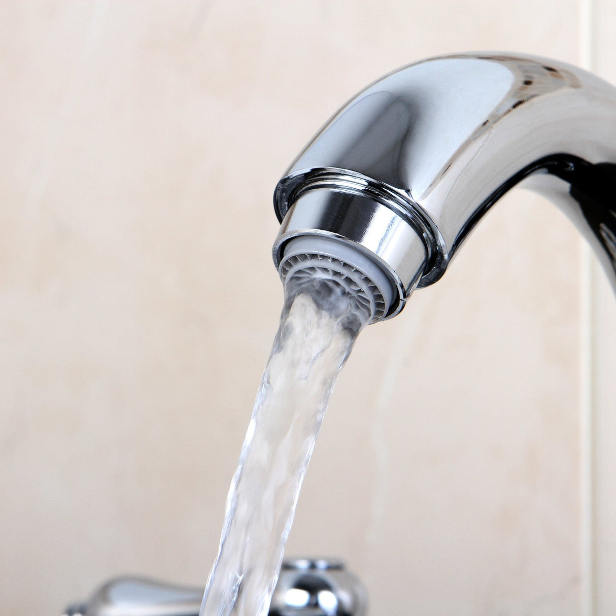 Victorian KB981AL Two-Handle 3-Hole Deck Mount Widespread Bathroom Faucet with Plastic Pop-Up, Polished Chrome