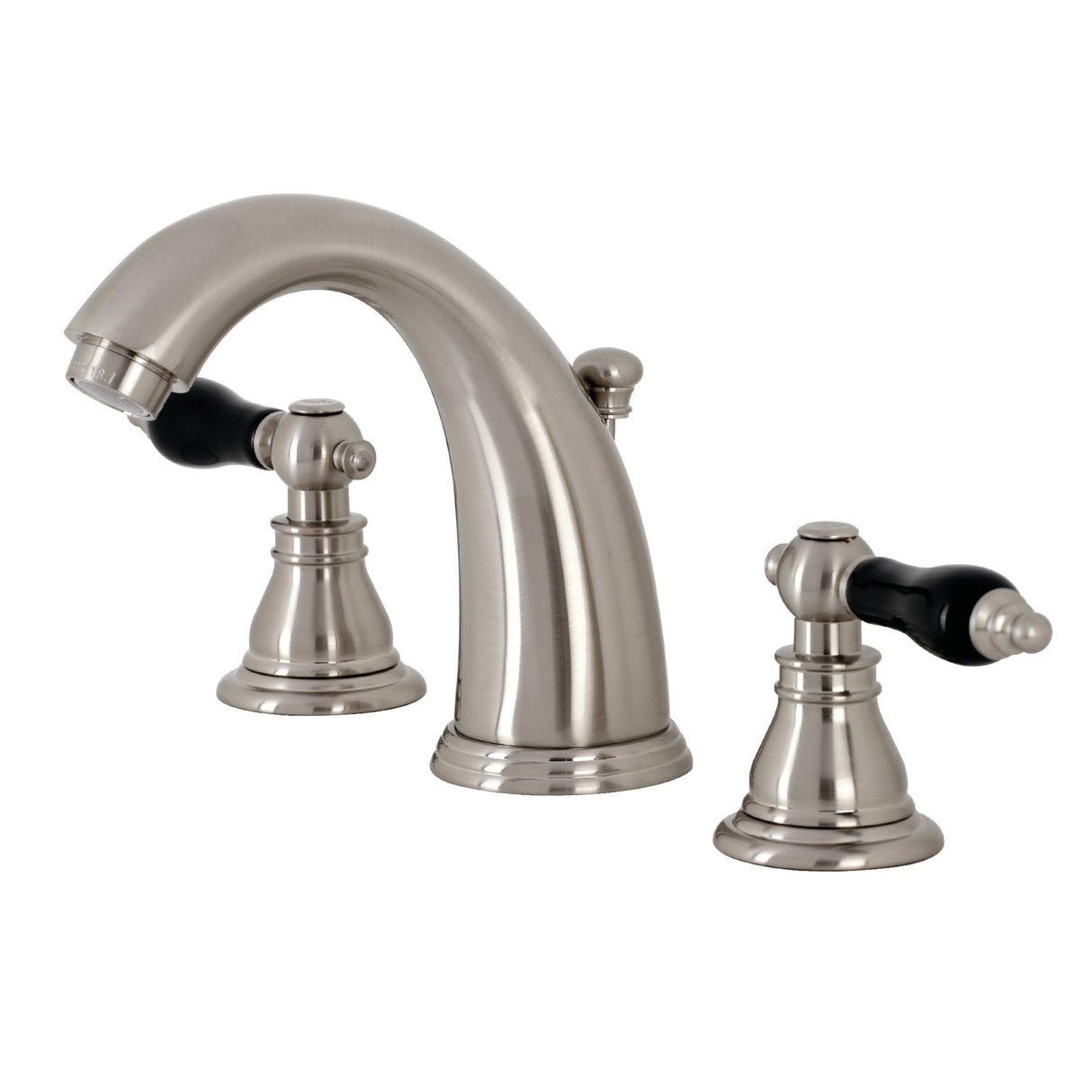 Duchess KB988AKL Two-Handle 3-Hole Deck Mount Widespread Bathroom Faucet with Plastic Pop-Up, Brushed Nickel
