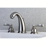 Royale KB988FL Two-Handle 3-Hole Deck Mount Widespread Bathroom Faucet with Plastic Pop-Up, Brushed Nickel