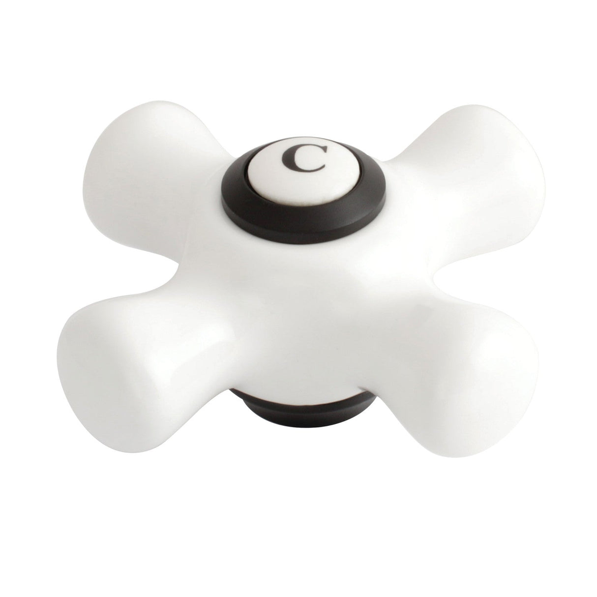 KBH1600PXC Cold Porcelain Cross Handle, Matte Black