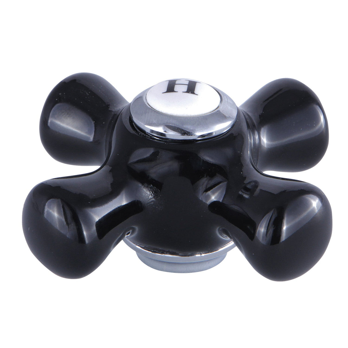 Duchess KBH1601PKXH Hot Porcelain Cross Handle, Polished Chrome