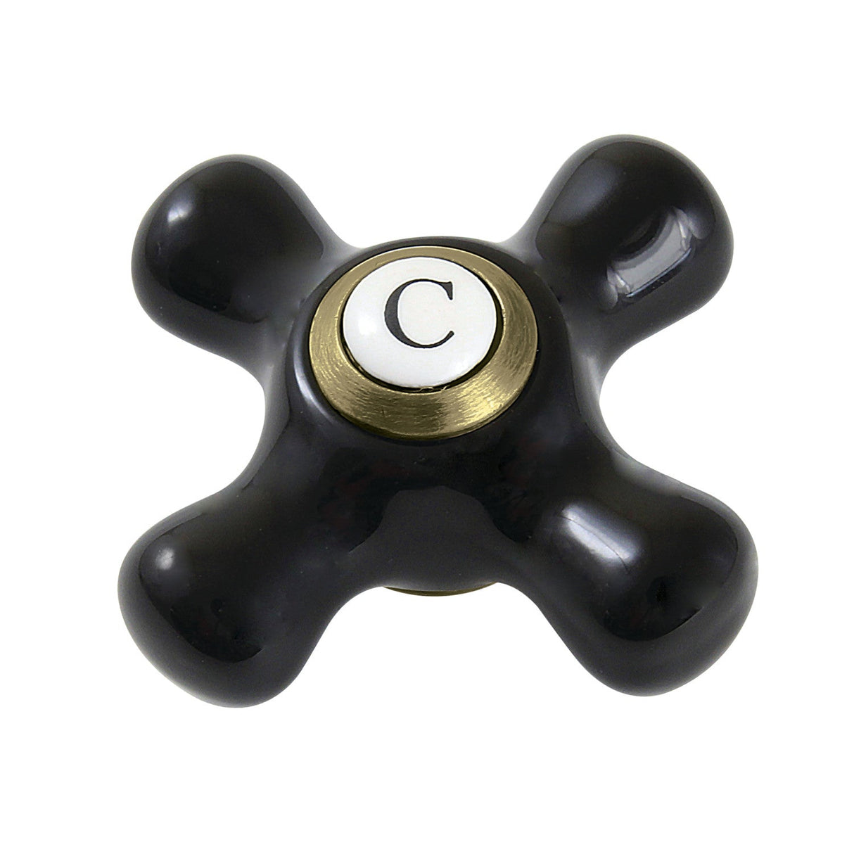Duchess KBH1603PKXC Cold Porcelain Cross Handle, Antique Brass
