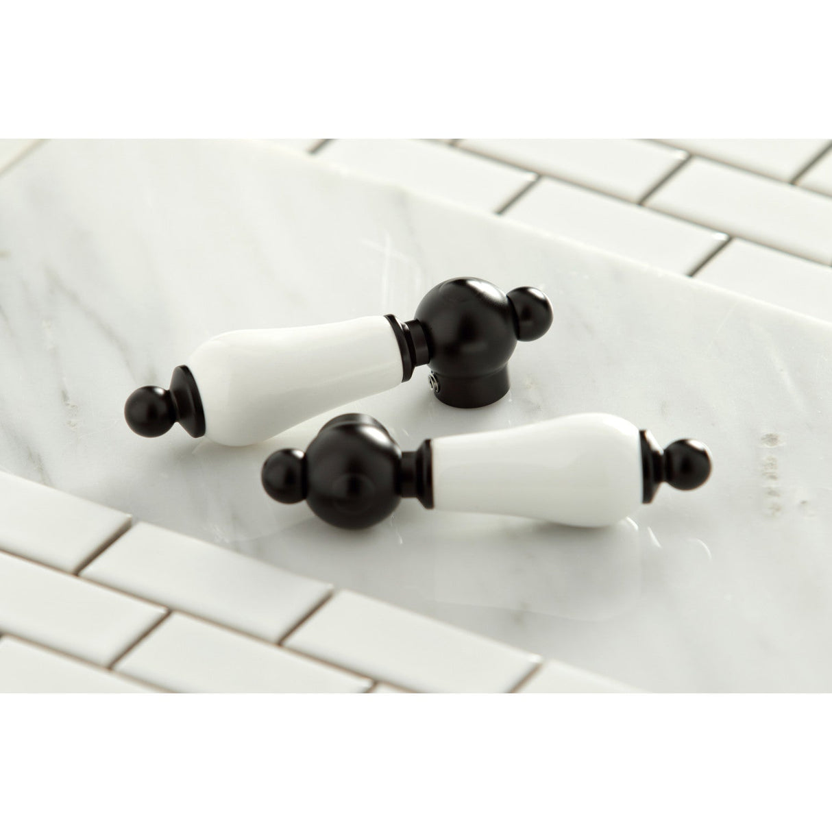 KBH1605PL Porcelain Lever Handle, Oil Rubbed Bronze