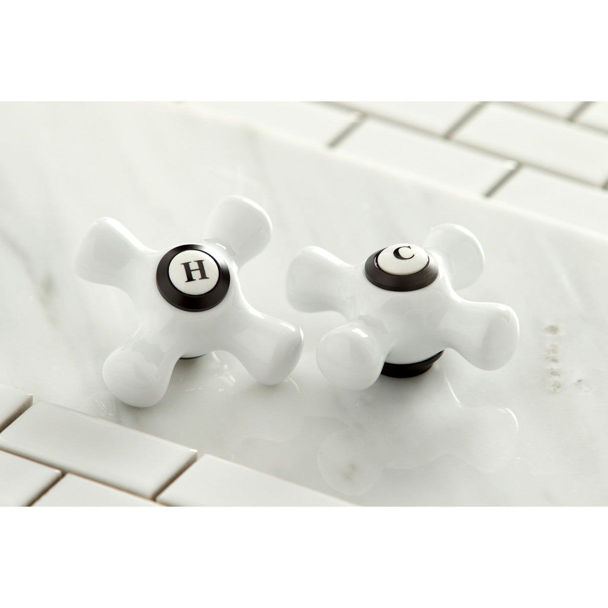KBH1605PXC Cold Porcelain Cross Handle, Oil Rubbed Bronze
