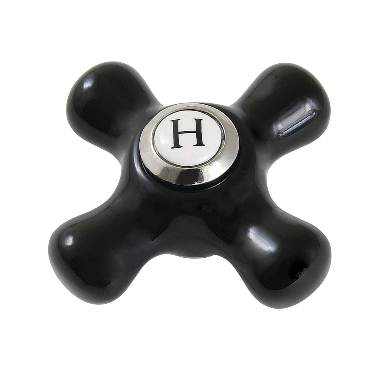 Duchess KBH1606PKXH Hot Porcelain Cross Handle, Polished Nickel