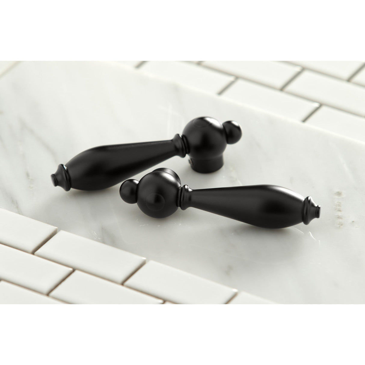 Restoration KBH1970ARL Metal Lever Handle, Matte Black