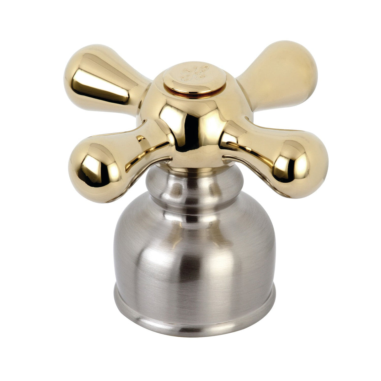 KBH729AXH Hot Metal Cross Handle, Brushed Nickel/Polished Brass
