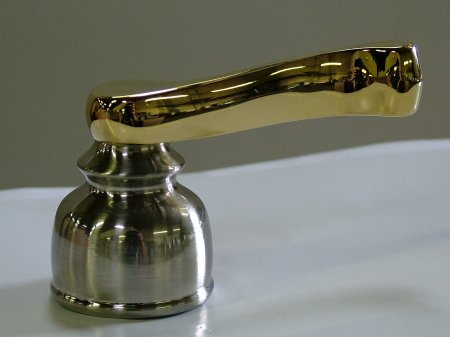 KBH8629C Cold Metal Lever Handle, Brushed Nickel/Polished Brass