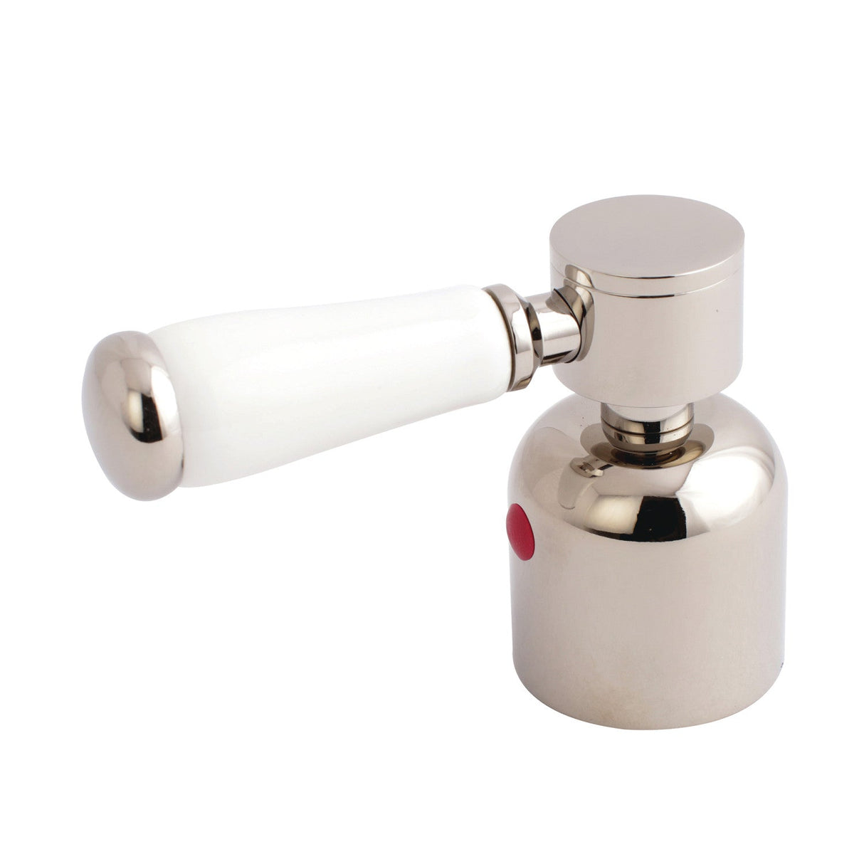 Paris KBH8966DPLH Hot Porcelain Lever Handle, Polished Nickel