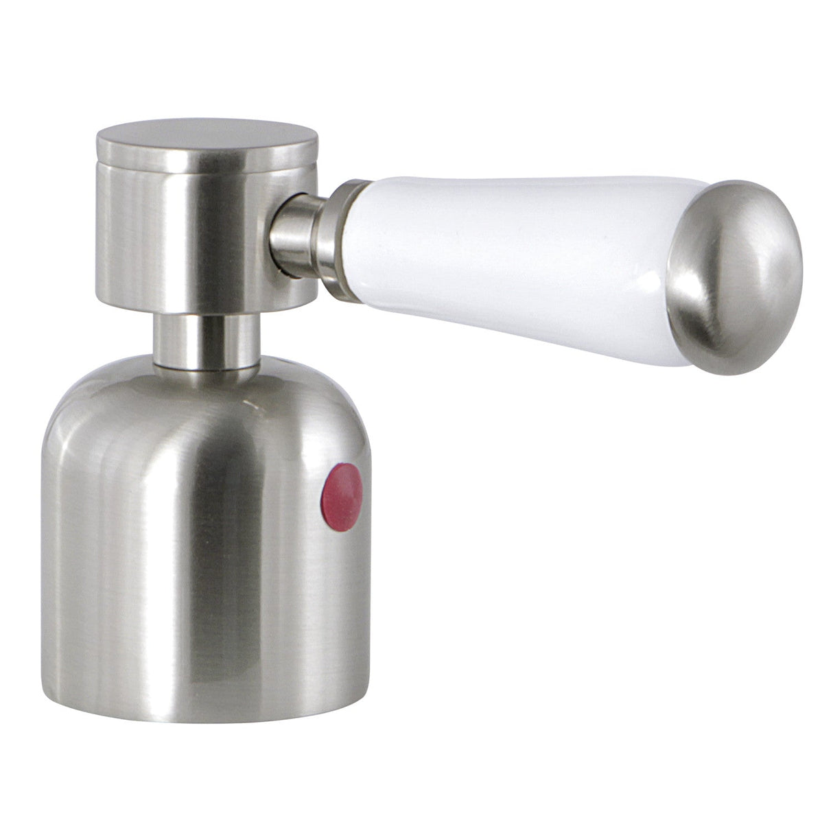 Paris KBH8968DPLH Hot Porcelain Lever Handle, Brushed Nickel