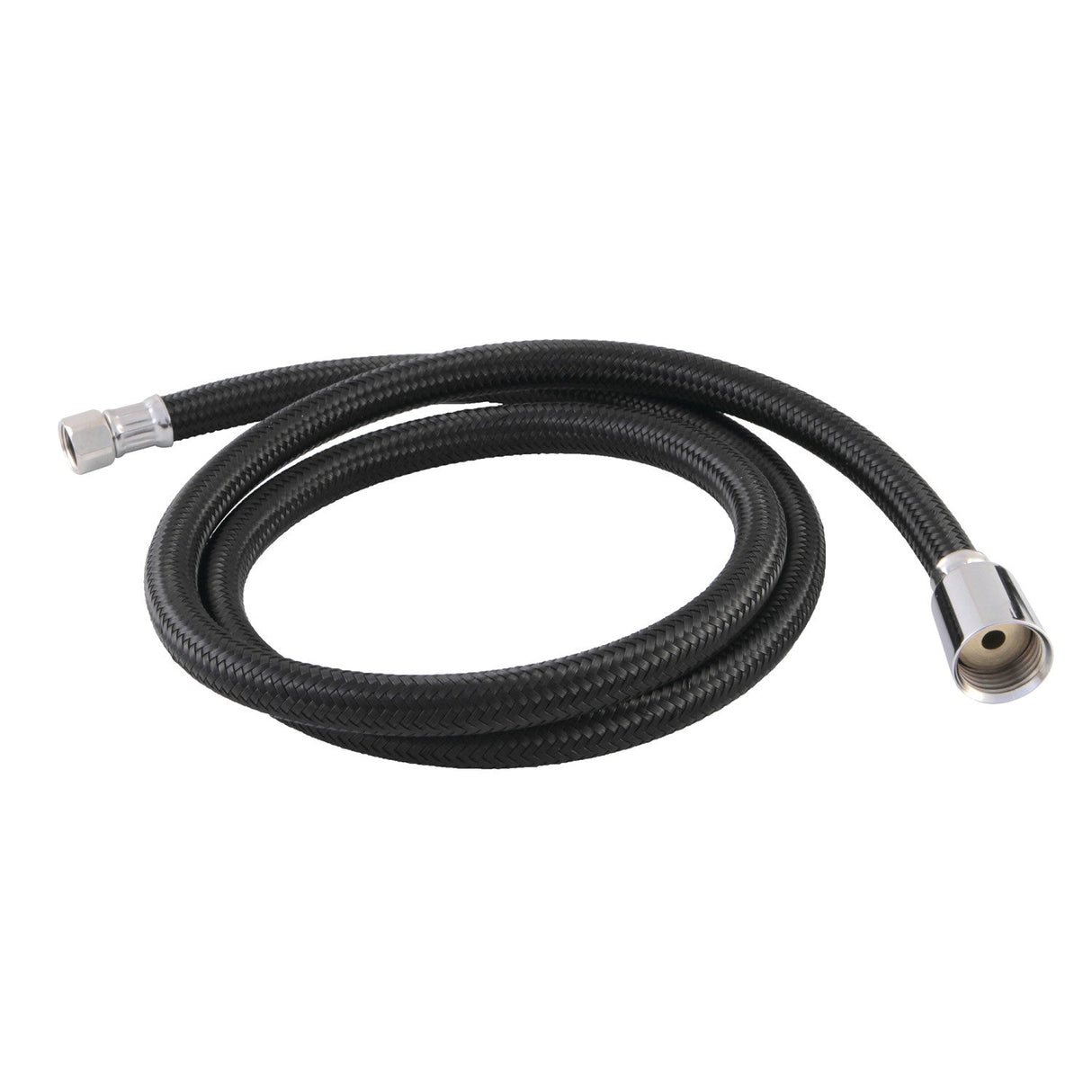 KBSPRHOSE 48-Inch Black Nylon Hose, Black/Polished Chrome