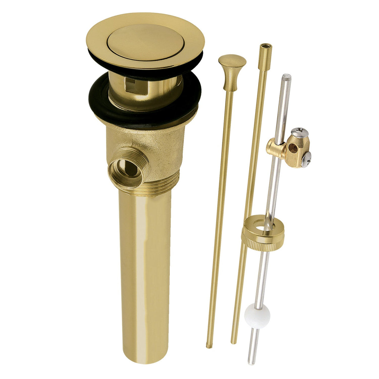 Made To Match KBT2127 Brass Pop-Up Bathroom Sink Drain with Overflow, 22 Gauge, Brushed Brass
