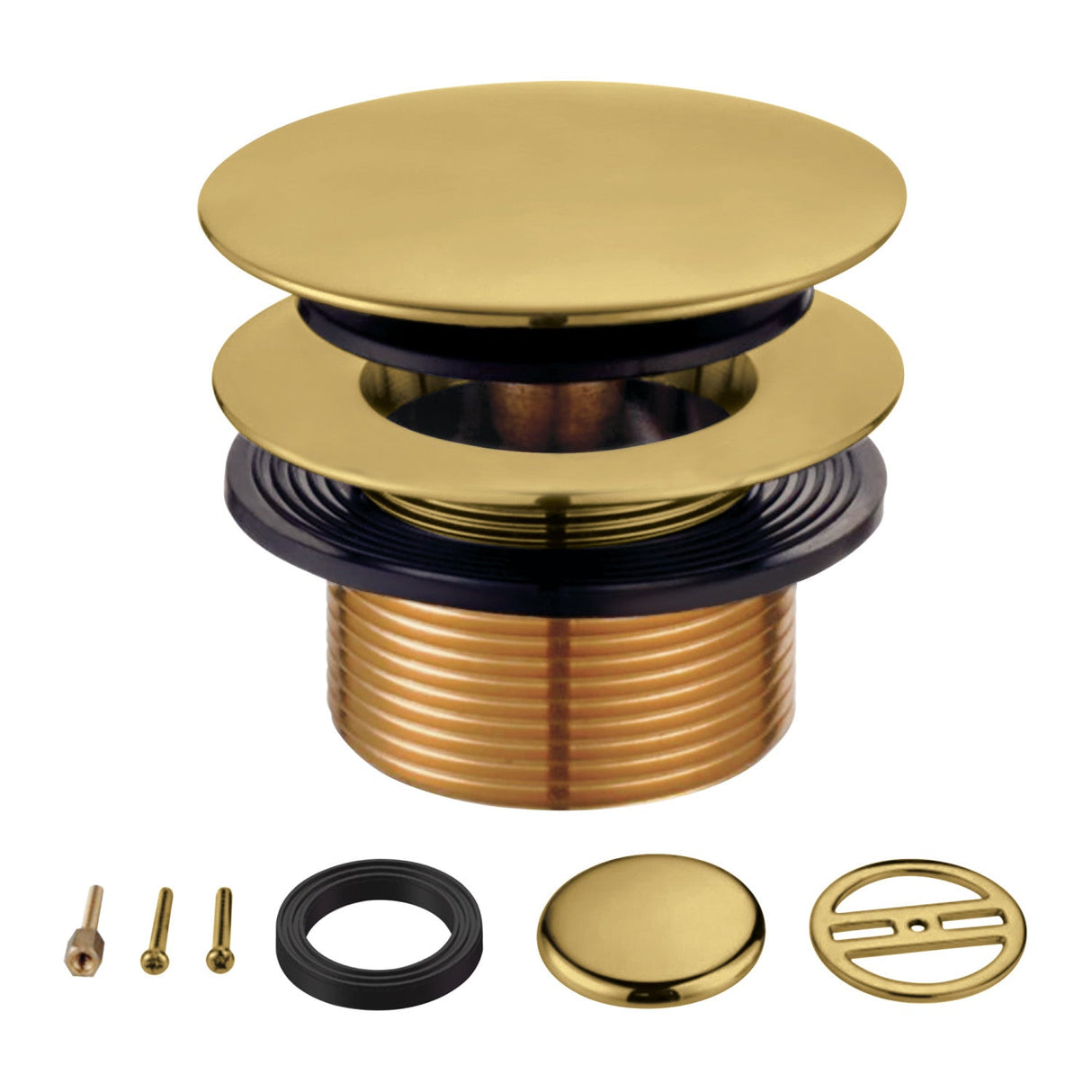 Eugene KBU2007 Toe Touch Tub Drain Conversion Kit, Brushed Brass
