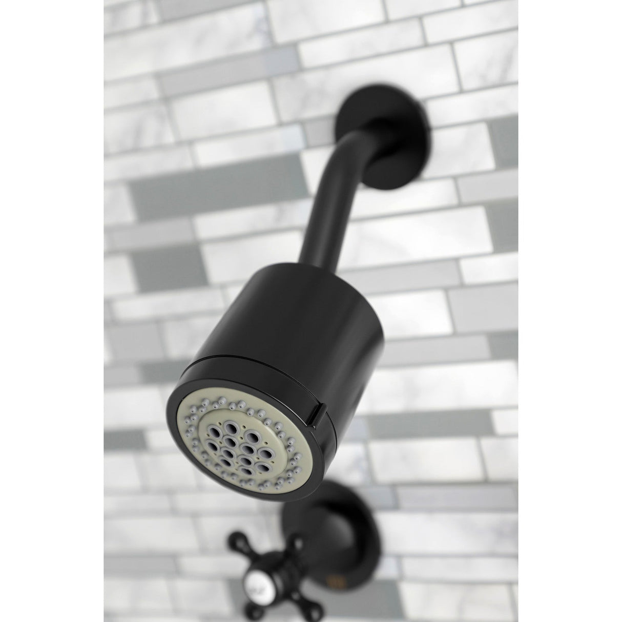 Metropolitan KBX8140BX Two-Handle 4-Hole Wall Mount Tub and Shower Faucet, Matte Black