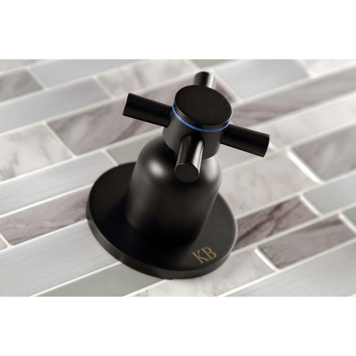 Concord KBX8140DX Two-Handle 4-Hole Wall Mount Tub and Shower Faucet, Matte Black