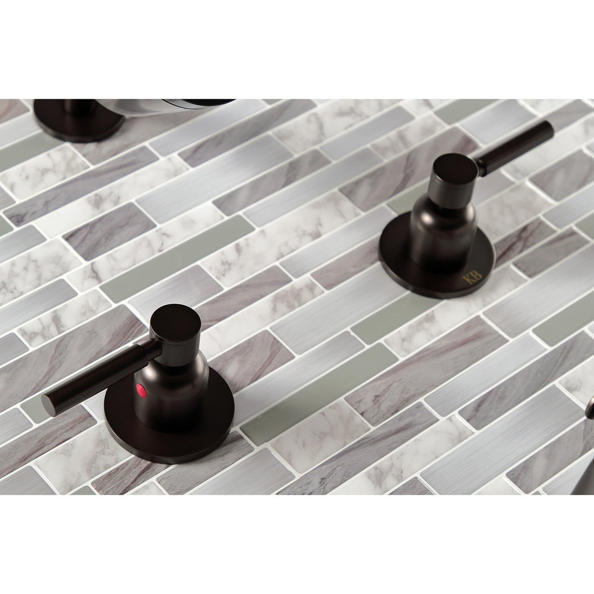 Concord KBX8145DL Two-Handle 4-Hole Wall Mount Tub and Shower Faucet, Oil Rubbed Bronze