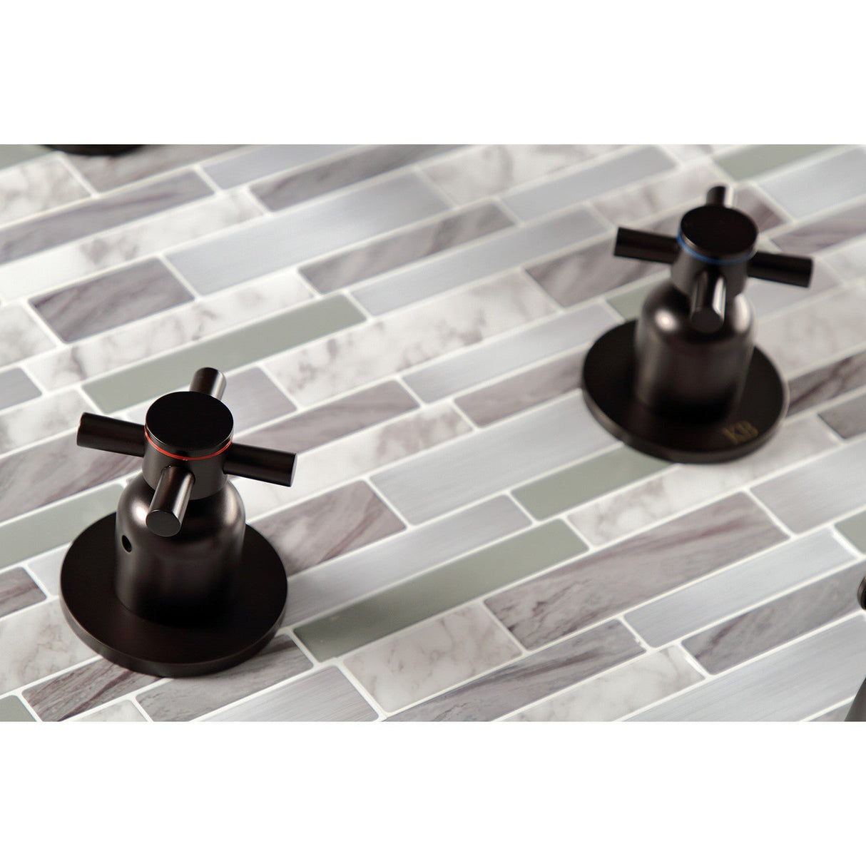 Concord KBX8145DX Two-Handle 4-Hole Wall Mount Tub and Shower Faucet, Oil Rubbed Bronze