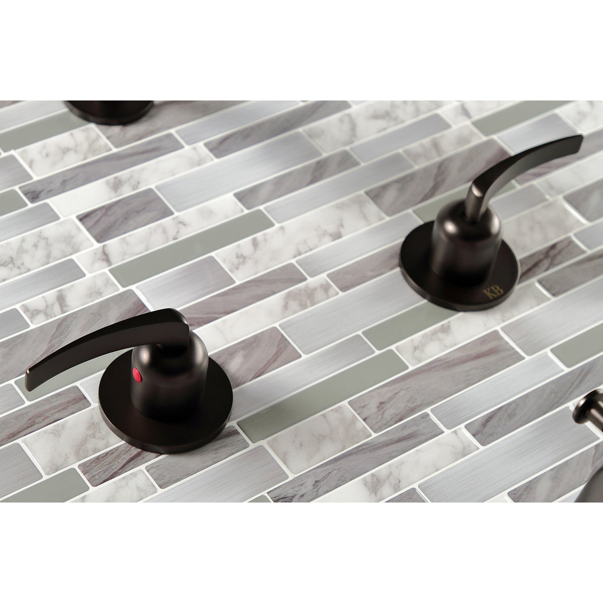 Centurion KBX8145EFL Two-Handle 4-Hole Wall Mount Tub and Shower Faucet, Oil Rubbed Bronze