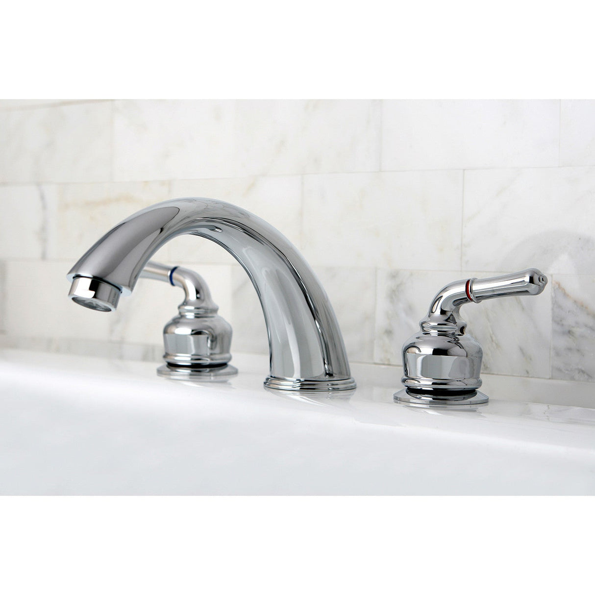 Magellan KC361 Two-Handle 3-Hole Deck Mount Roman Tub Faucet, Polished Chrome