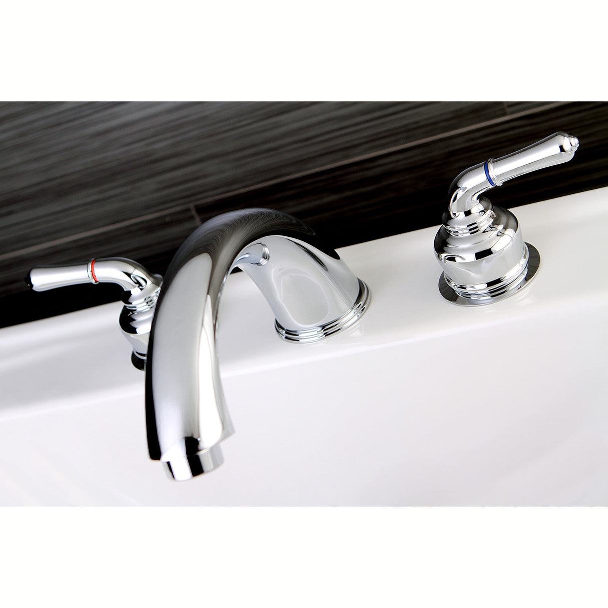 Magellan KC361 Two-Handle 3-Hole Deck Mount Roman Tub Faucet, Polished Chrome