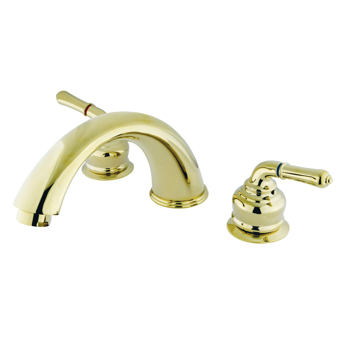 Magellan KC362 Two-Handle 3-Hole Deck Mount Roman Tub Faucet, Polished Brass