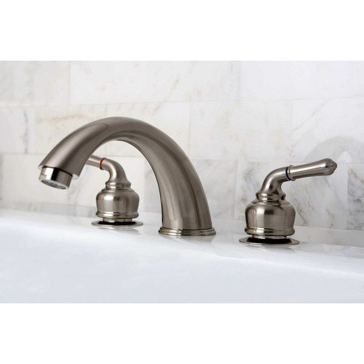 Magellan KC368 Two-Handle 3-Hole Deck Mount Roman Tub Faucet, Brushed Nickel