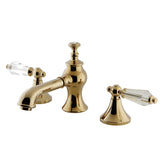 Wilshire KC7062WLL Two-Handle 3-Hole Deck Mount Widespread Bathroom Faucet with Brass Pop-Up, Polished Brass